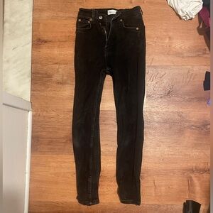 Zara Black High Rise Skinny Denim Pants